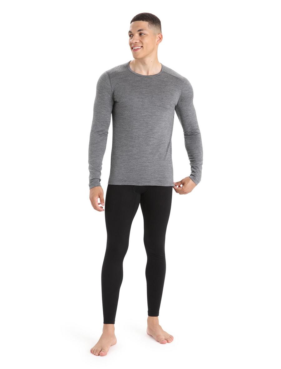 Leggings Icebreaker Merino 200 Oasis with Fly Homme Noir | FR 1134MQZA